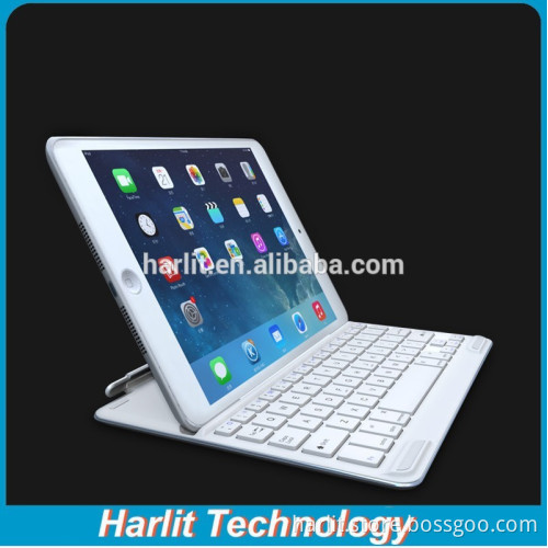 Mechanical Aluminum Bluetooth Keyboard Cover Case For iPad Air 2 Ultrathin White 7 Color Back Light